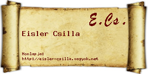 Eisler Csilla névjegykártya