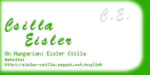 csilla eisler business card